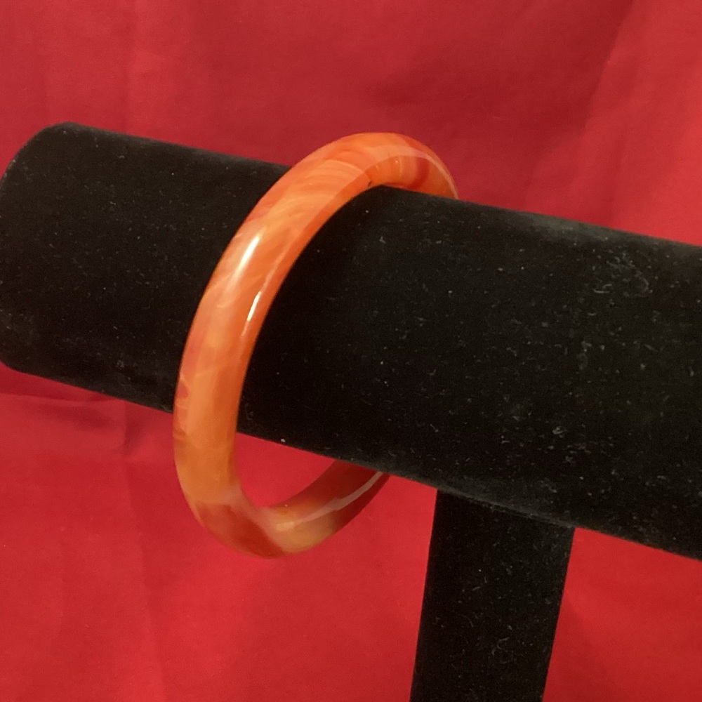 Orange stone bangle